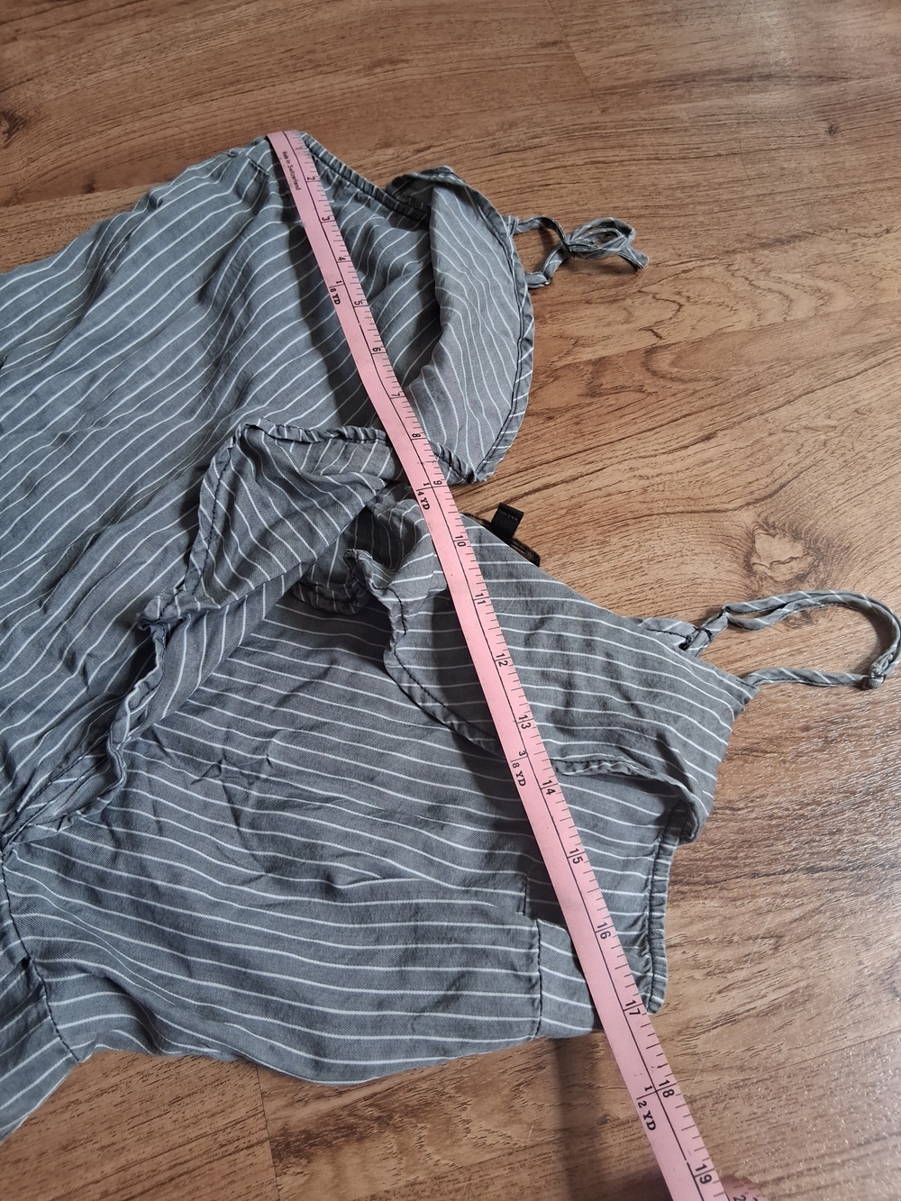 Striped Ruffle V-Neck Romper - Picture 8 of 11
